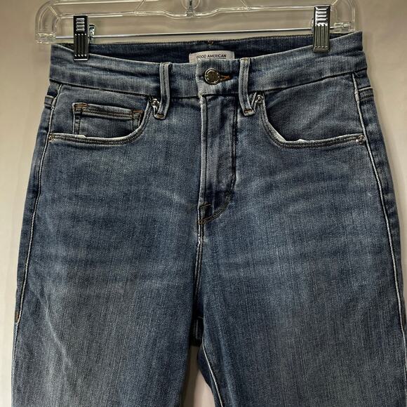 Good American High Waisted Stretch Denim Jeans 6/28 - Picture 2 of 10